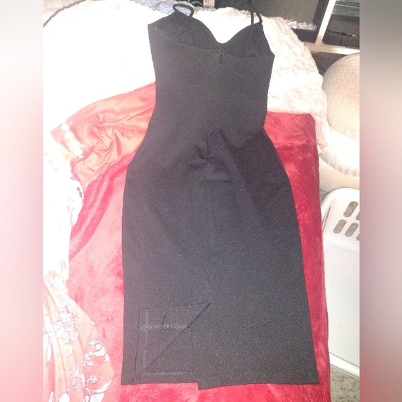Lulu's Black Bodycon Midi Dress - Picture 4 of 5